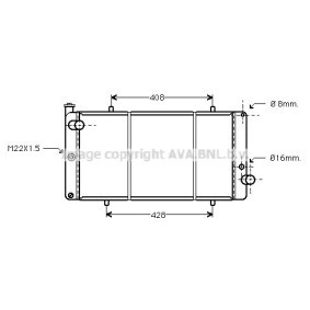 Achetez des Radiateur du moteur AVA COOLING SYSTEMS PE2111 à prix pour 163,27 €