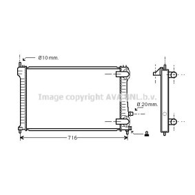 Achetez des Radiateur du moteur AVA COOLING SYSTEMS PE2196 à prix pour 97,35 €