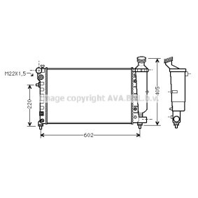 Achetez des Radiateur du moteur AVA COOLING SYSTEMS PE2216 à prix pour 60,24 €