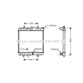Achetez des Radiateur du moteur AVA COOLING SYSTEMS PE2224 à prix pour 64,89 €