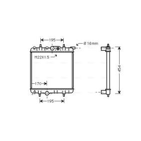 Achetez des Radiateur du moteur AVA COOLING SYSTEMS PE2243 à prix pour 48,07 €