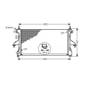 Achetez des Radiateur du moteur AVA COOLING SYSTEMS PE2305 à prix pour 157,23 €