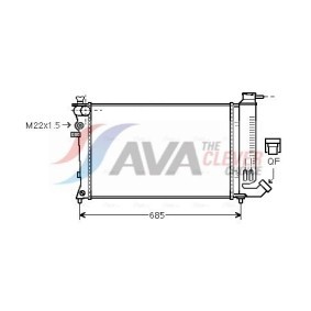 Achetez des Radiateur du moteur AVA COOLING SYSTEMS PE2314 à prix pour 151,97 €