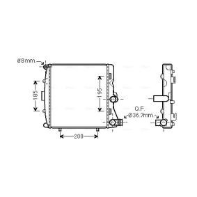 Achetez des Radiateur du moteur AVA COOLING SYSTEMS PR2054 à prix pour 640,10 €
