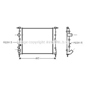 Achetez des Radiateur du moteur AVA COOLING SYSTEMS RT2197 à prix pour 65,65 €