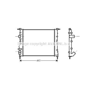 Achetez des Radiateur du moteur AVA COOLING SYSTEMS RT2218 à prix pour 51,64 €