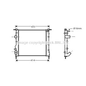 Achetez des Radiateur du moteur AVA COOLING SYSTEMS RT2261 à prix pour 51,96 €