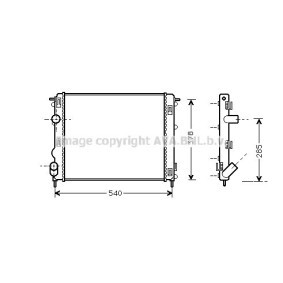 Achetez des Radiateur du moteur AVA COOLING SYSTEMS RT2269 à prix pour 51,56 €