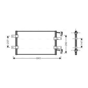 Klimakondensator für OPEL von AVA COOLING SYSTEMS