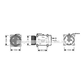 Kjøp AC-kompressor av AVA COOLING SYSTEMS RTK244 til den lave prisen 5276,49 NOK