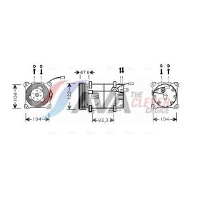 Acquista Compressore aria condizionata da AVA COOLING SYSTEMS SBK067 a buon mercato per soli 475,50 €
