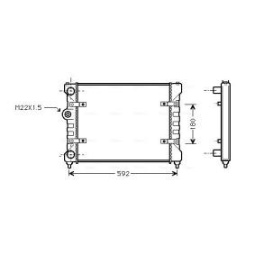 Achetez des Radiateur du moteur AVA COOLING SYSTEMS ST2023 à prix pour 88,24 €