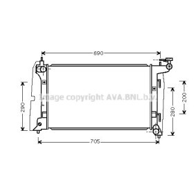 Achetez des Radiateur du moteur AVA COOLING SYSTEMS TO2290 à prix pour 81,99 €
