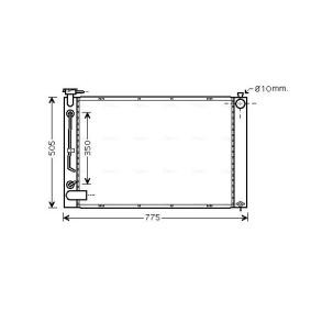 Achetez des Radiateur du moteur AVA COOLING SYSTEMS TO2343 à prix pour 138,52 €