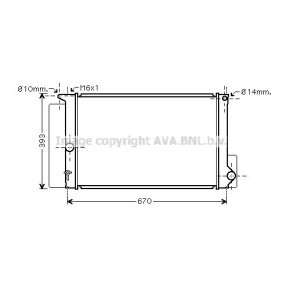 Achetez des Radiateur du moteur AVA COOLING SYSTEMS TO2397 à prix pour 92,70 €