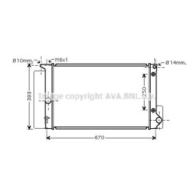 Achetez des Radiateur du moteur AVA COOLING SYSTEMS TO2474 à prix pour 92,70 €