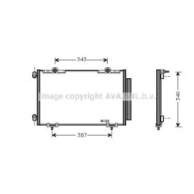 Achetez des Condenseur, climatisation AVA COOLING SYSTEMS TO5266 à prix pour 98,60 €