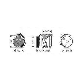 Achetez des Compresseur de climatisation AVA COOLING SYSTEMS TOK451 à prix pour 840,82 €