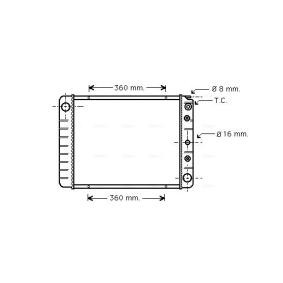 Achetez des Radiateur du moteur AVA COOLING SYSTEMS VO2028 à prix pour 220,99 €