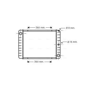 Achetez des Radiateur du moteur AVA COOLING SYSTEMS VO2038 à prix pour 173,74 €