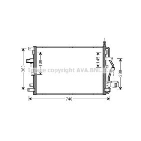Achetez des Radiateur du moteur AVA COOLING SYSTEMS VW2135 à prix pour 208,55 €