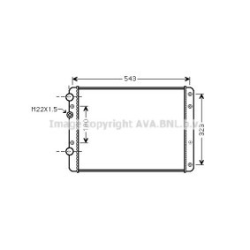 Achetez des Radiateur du moteur AVA COOLING SYSTEMS VWA2249 à prix pour 85,08 €