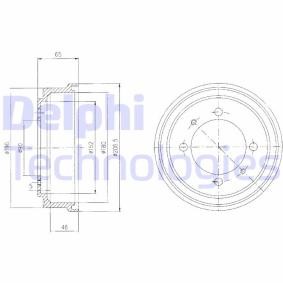 Compre Tambor de travão da DELPHI BF498 a um preço baixo por 47,94 €