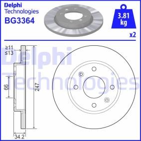 Compre Disco de travão da DELPHI BG3364 a um preço baixo por 22,99 €