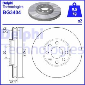 Compre Disco de travão da DELPHI BG3404 a um preço baixo por 29,74 €