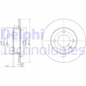 Compre Disco de travão da DELPHI BG3505 a um preço baixo por 19,19 €