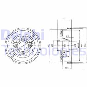 Compre Tambor de travão da DELPHI BF426 a um preço baixo por 28,75 €