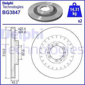 Compre Disco de travão da DELPHI BG3847 a um preço baixo por 42,20 €