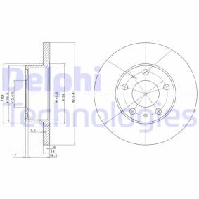 Kjøp Bremseskive av DELPHI BG2845 til den lave prisen 485,40 NOK