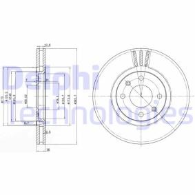 Bremsscheibe von DELPHI BG2872