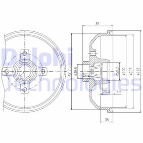 OPEL Bremstrommel von DELPHI