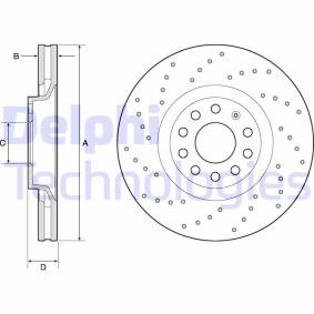 Bremsscheibe für AUDI von DELPHI