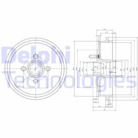 Compre Tambor de travão da DELPHI BF147 a um preço baixo por 50,59 €