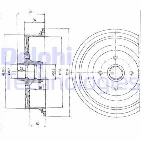 Bremstrommel von DELPHI für Caddy III MPV (6K9, 9E7, 9E9) günstig online kaufen