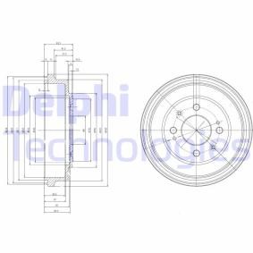 Compre Tambor de travão da DELPHI BF280 a um preço baixo por 45,27 €