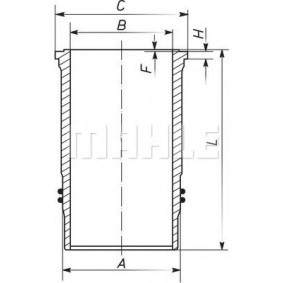 Köp Cylinderfoder av MAHLE ORIGINAL 003 WN 14 till det låga priset 1022,16 kr