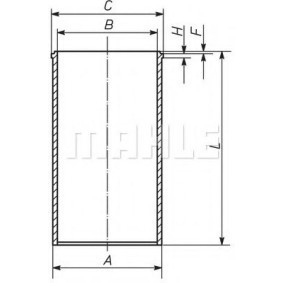 Køb Cylinderforing af MAHLE ORIGINAL 627 WV 01 til den lave pris 458,22 DKK