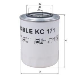 Køb Brændstof-filter af MAHLE ORIGINAL KC 171 til den lave pris 177,14 DKK