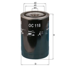Köp Oljefilter av MAHLE ORIGINAL OC 118 till det låga priset 161,01 kr