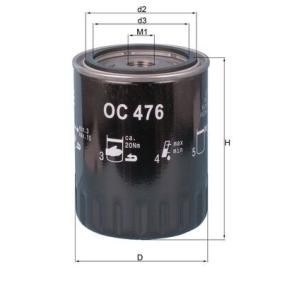 Köp Oljefilter av MAHLE ORIGINAL OC 476 till det låga priset 141,62 kr