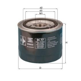 Köp Oljefilter av MAHLE ORIGINAL OC 77 till det låga priset 133,78 kr