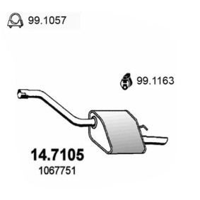Endschalldämpfer 14.7105 von ASSO günstig für 138,35 € online kaufen