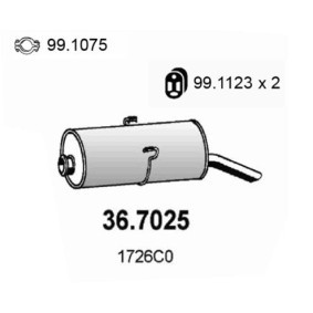 Endschalldämpfer 36.7025 von ASSO günstig für 134,37 € online kaufen