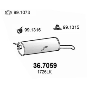 Endschalldämpfer 36.7059 von ASSO günstig für 157,31 € online kaufen