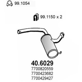Mittelschalldämpfer von ASSO 40.6029