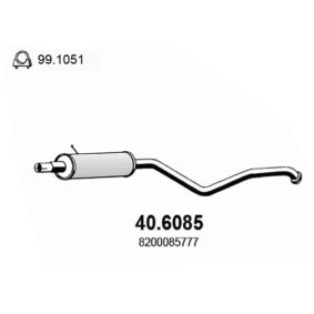 Mittelschalldämpfer von ASSO 40.6085